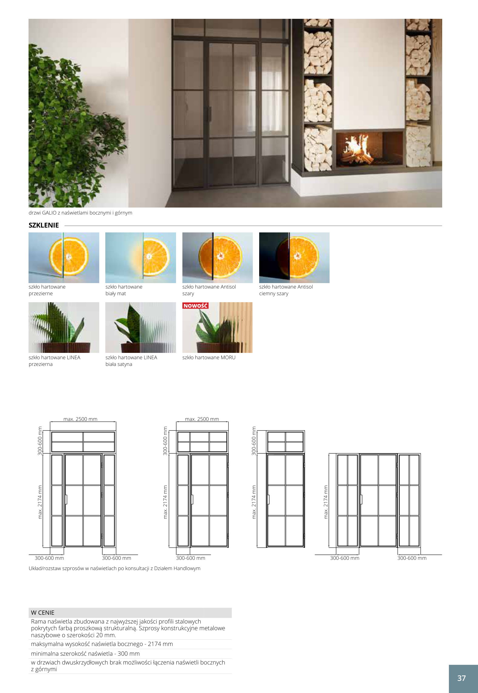 GALIO / STALIO, Naświetla boczne/górne