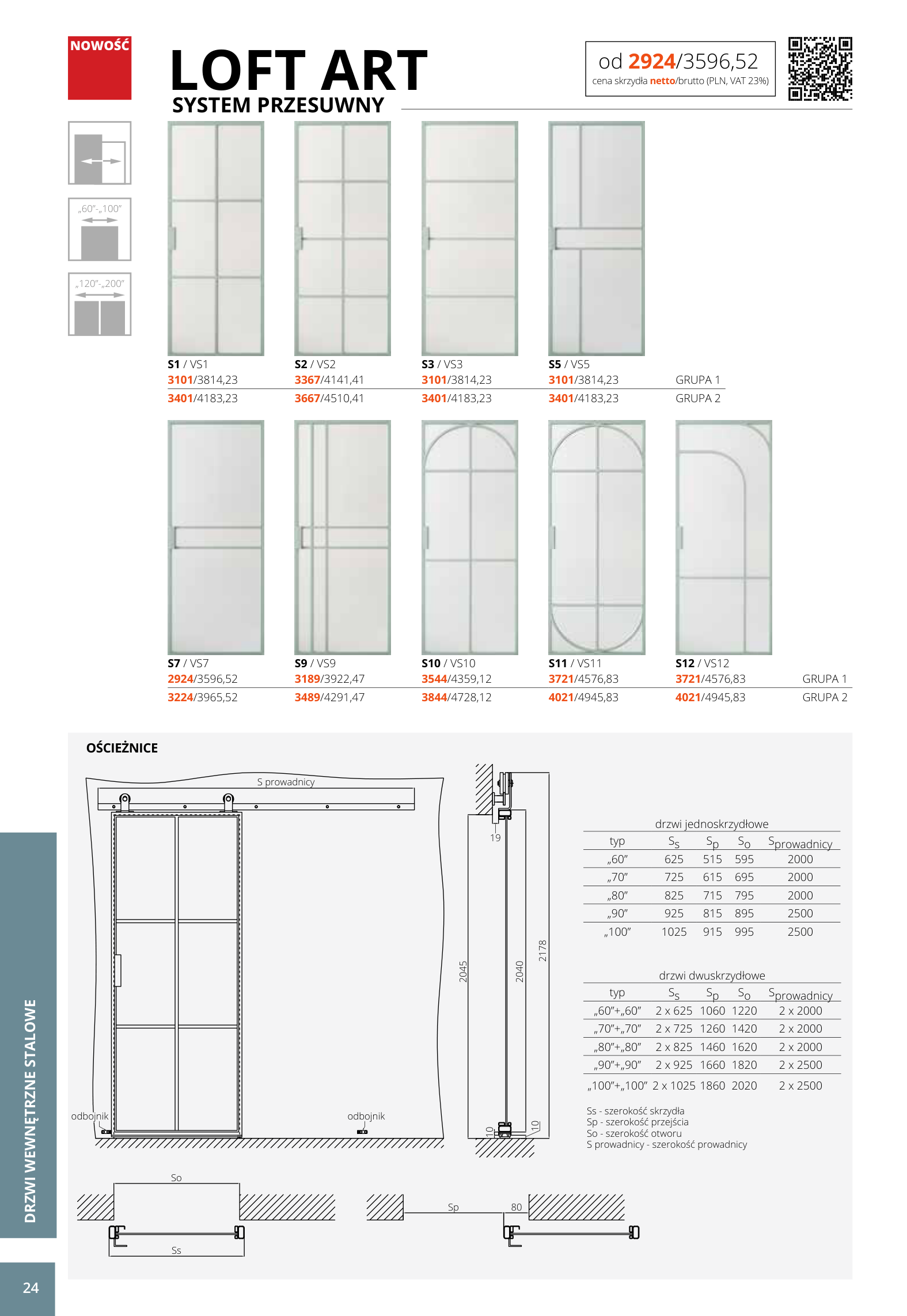 LOFT ART SYSTEM PRZESUWNY