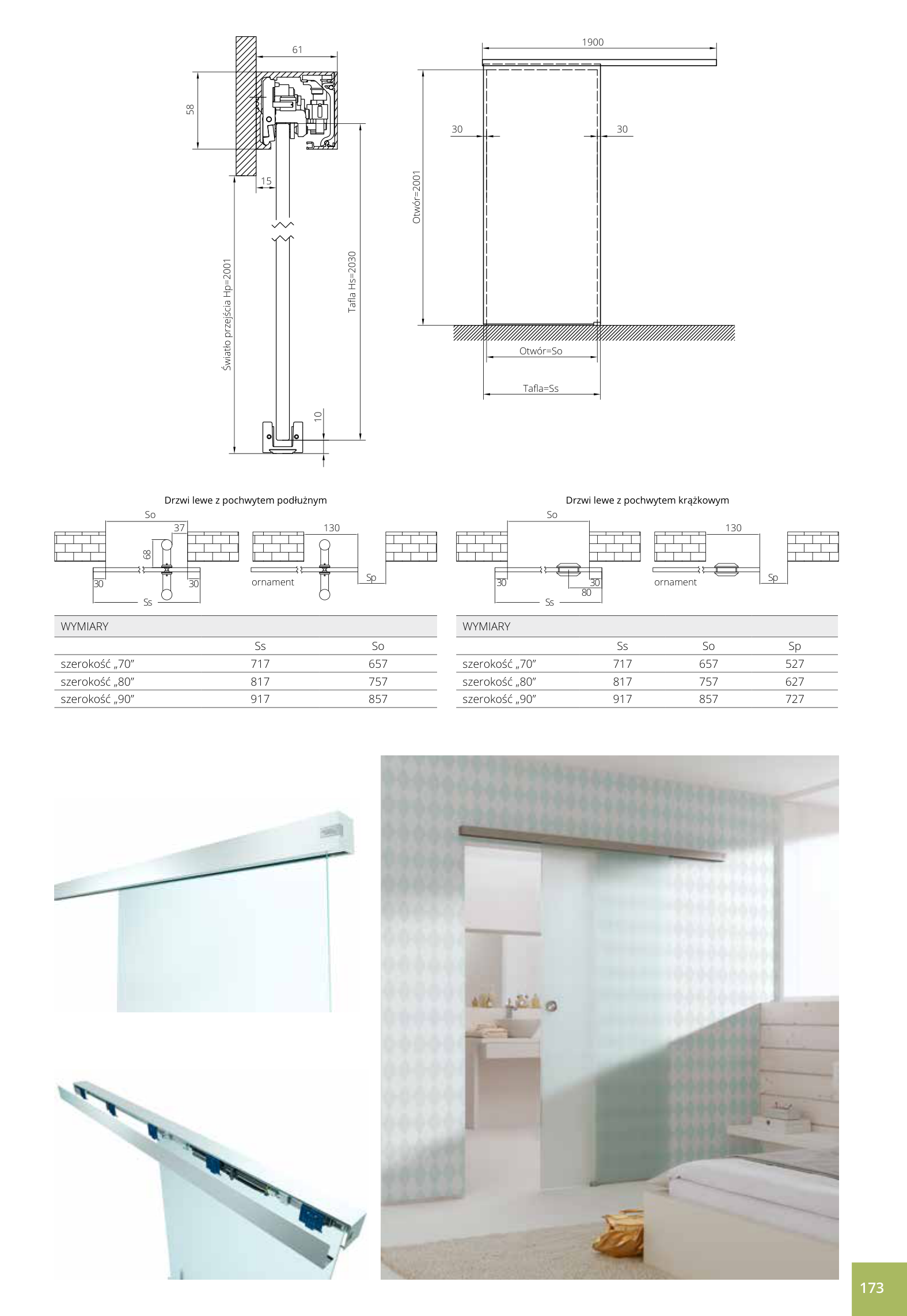System Przesuwny Naścienny Premium Glass