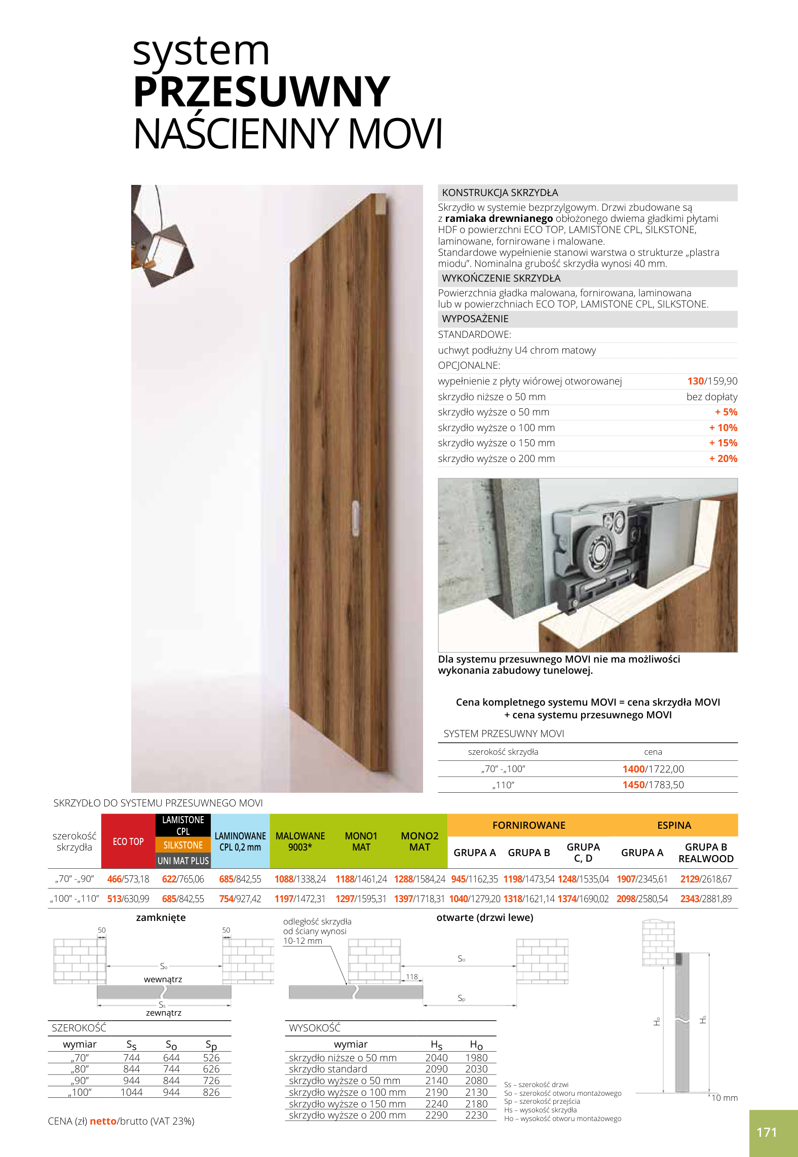 System Przesuwny Naścienny MOVI