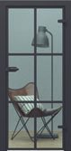 PORTA GLASS przezroczysta-szprosy-w3