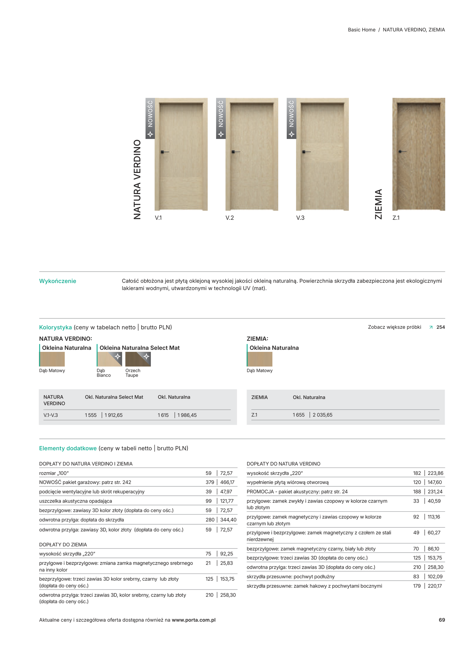 NATURA VERDINO, ZIEMIA