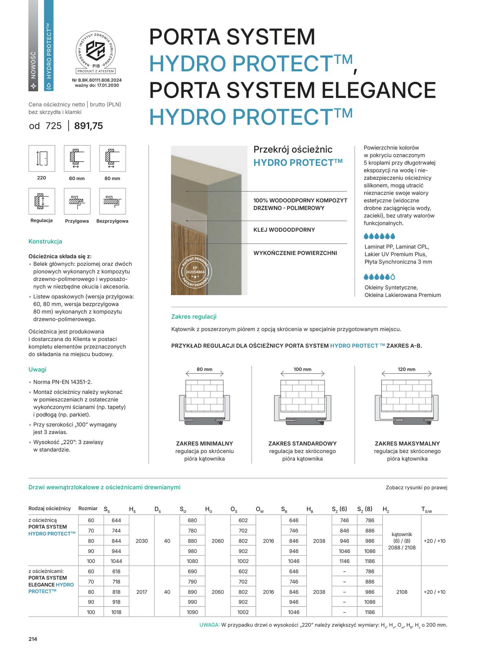PORTA SYSTEM HYDRO PROTECT™ / PORTA SYSTEM ELEGANCE HYDRO PROTECT™