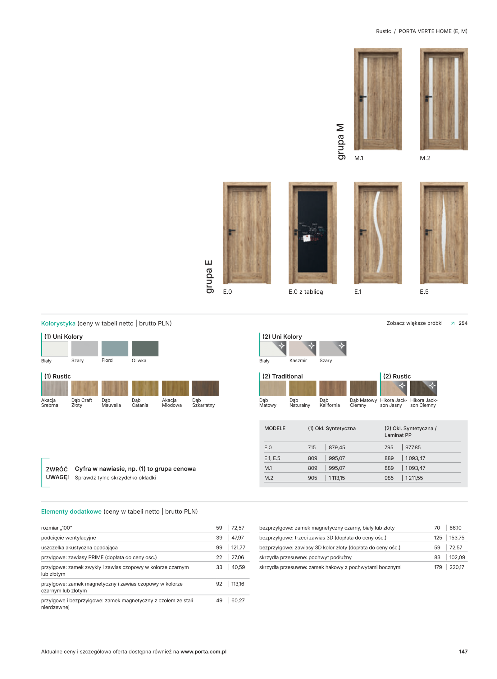 PORTA VERTE HOME gr. E i M