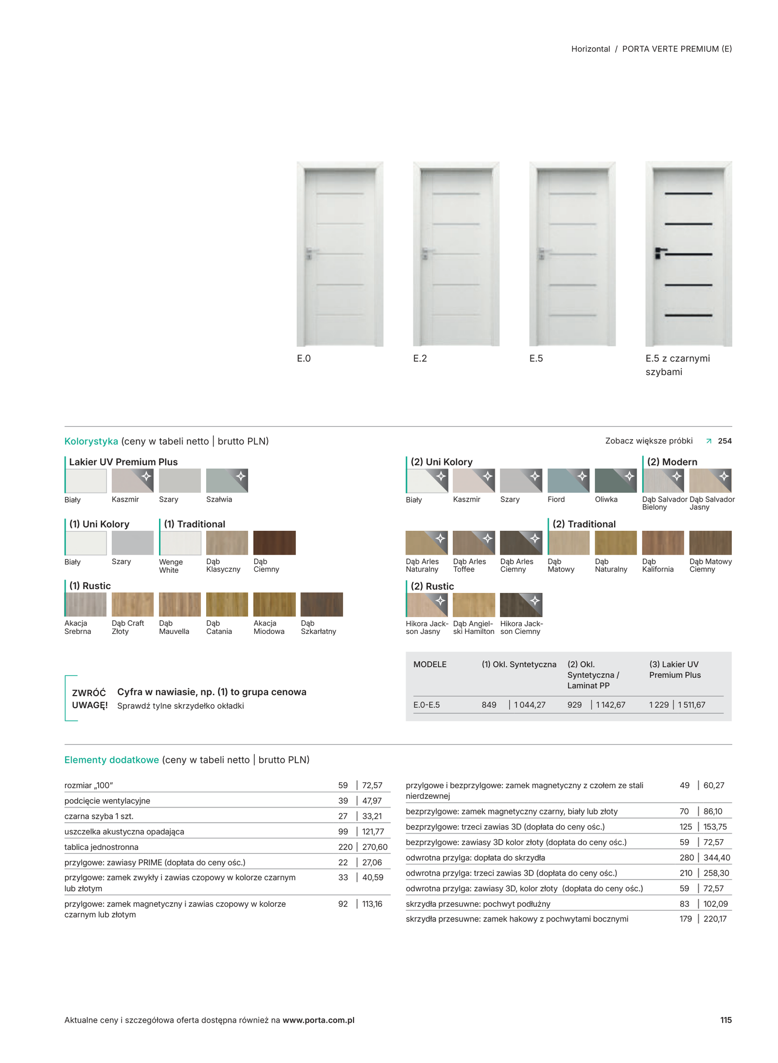 PORTA VERTE PREMIUM gr. E